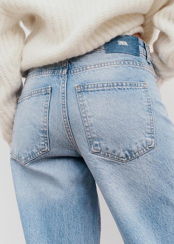 xs Beden Zara Bol Kesim Denim Pantolon