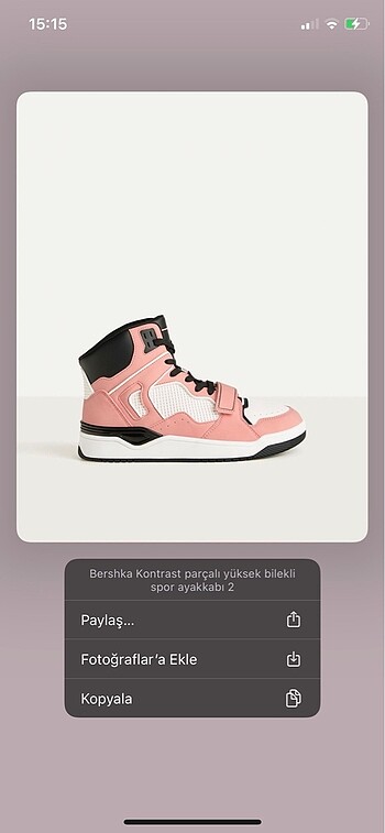 bershka bilekli spor ayakkabı