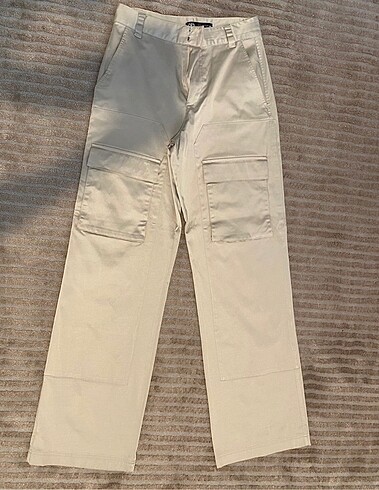 Zara bej saten kumaş pantolon