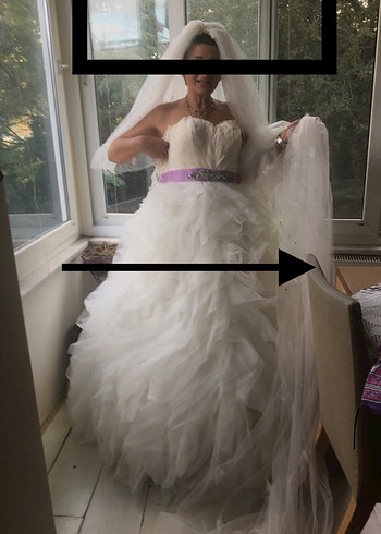 Beyaz Straplez Bohem Prenses Gelinlik - Görsel 2