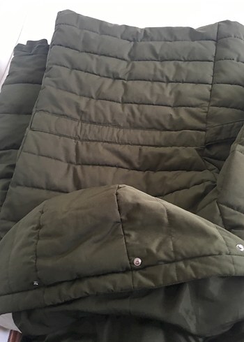 Kürk Detaylı Yeşil Kadın Kışlık Mont - Görsel 6