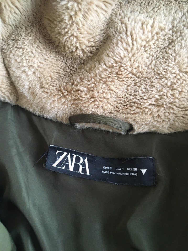 Kürk Detaylı Yeşil Kadın Kışlık Mont - Görsel 4