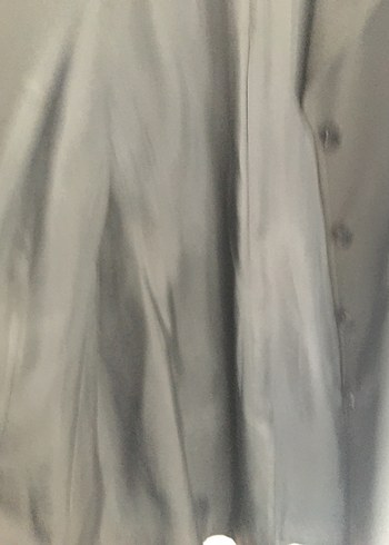 Düğmeli Koyu Lacivert  Uzun  Ceket - Görsel 4