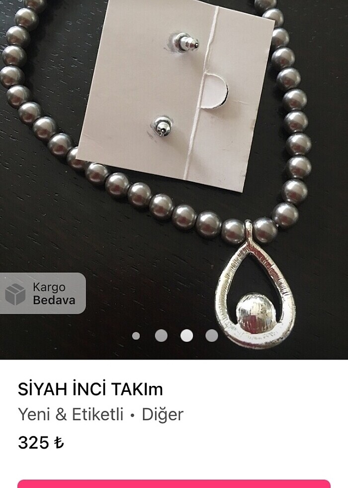 SİYAH İNCİ SET - Görsel 4