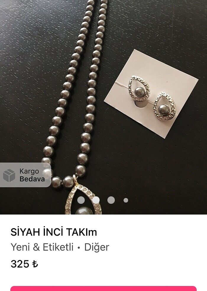 SİYAH İNCİ SET - Görsel 3