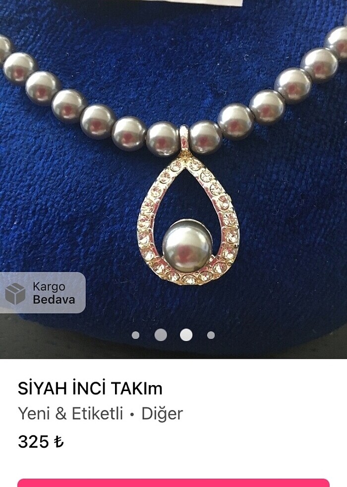 SİYAH İNCİ SET - Görsel 2