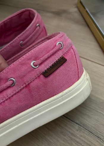 37 Beden pembe Renk Pembe Bağcıklı Kadın Günlük Ayakkabı