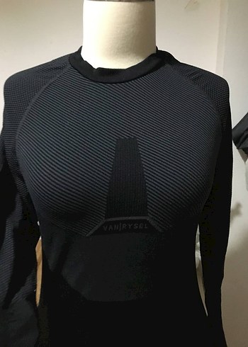 Siyah Biker Stil Hamile Uzun Kollu Tişört - Görsel 4