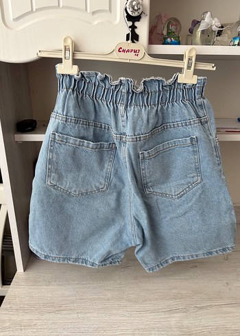30 Beden Düğmeli Mavi Kadın Mini Denim Şort