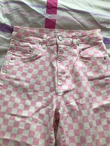 s Beden pembe Renk Stradivarius mom jean