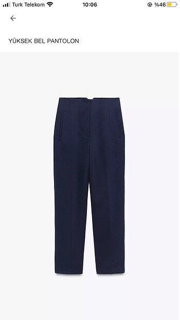 Zara yüksek bel pantolon