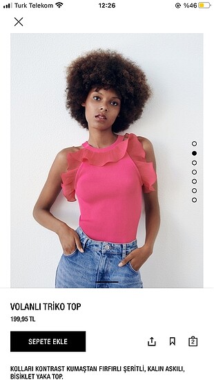 Zara Zara Volanlı Bluz