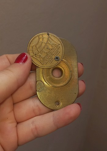 Diğer Vintage Parlak Altın Kale Kilit Çerçeve Aksesuarı