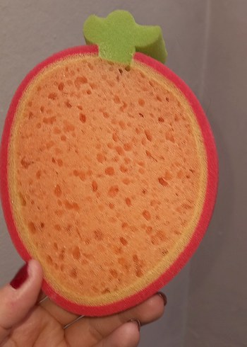 Renkli Çilek Şeklinde Yumuşak Banyo Süngeri - Görsel 2
