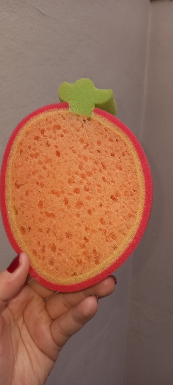 Renkli Çilek Şeklinde Yumuşak Banyo Süngeri - Görsel 2