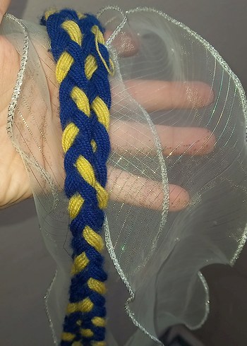 Örgü Desenli Fenerbahçe Aksesuar ve Süslü Kordon Set - Görsel 2