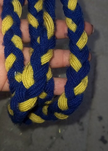 Örgü Desenli Fenerbahçe Aksesuar ve Süslü Kordon Set - Görsel 4