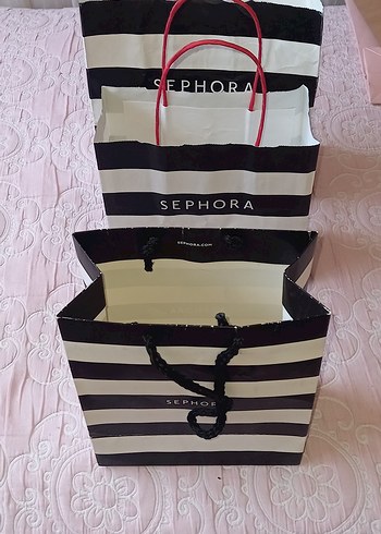 Beden Renk SEPHORA Karton Kağıt Çanta 3lü Set