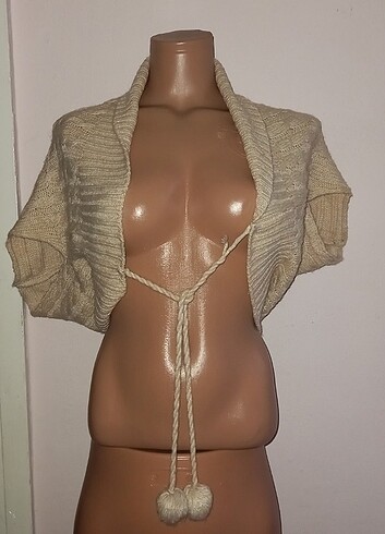 ELTİ COLLECTION YÜNLÜ KAZAK BOLERO PONPONLU