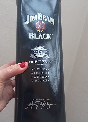 JIM BEAM BLACK SINCE 1975 METAL KUTUSU