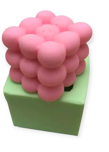 Pastel Pembe Küp MUM silikon kalıp