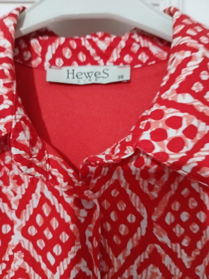 Kırmızı Desenli Uzun Bohem Elbise - Görsel 5