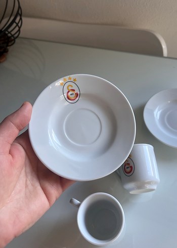 Galatasaray Logolu Beyaz Türk Kahvesi Fincanı Seti - Görsel 3