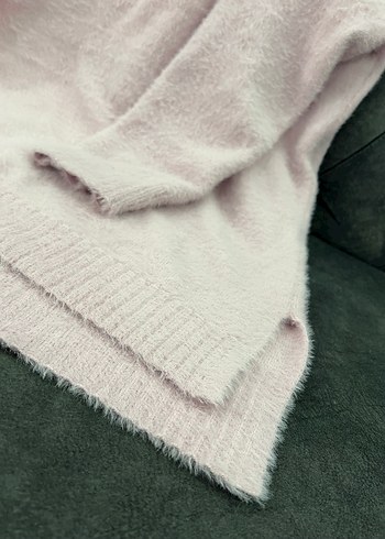 Missemramiss Pembe Yüksek Yakalı Örgü Kadın Kazak - Görsel 2