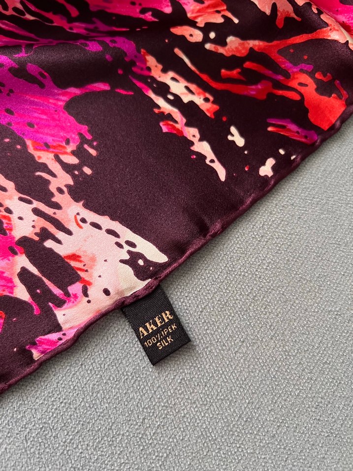 Aker ipek eşarp. Renkli Bohem Kadın Fular - Görsel 3