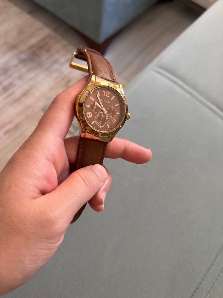 Ferrucci saat Parlak Kahverengi Klasik Kadın Saati - Görsel 4