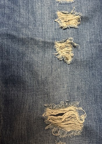 Mom jean Yırtık Kadın Kot Pantolon - Görsel 3