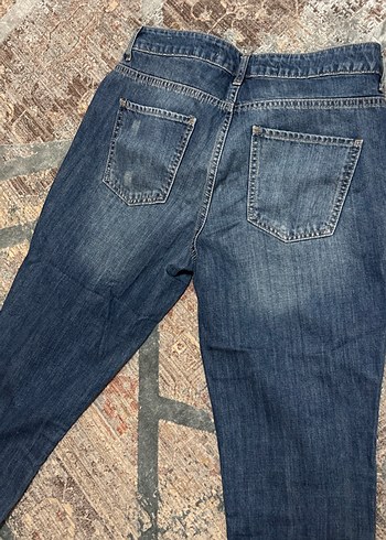 Mom jean Yırtık Kadın Kot Pantolon - Görsel 4