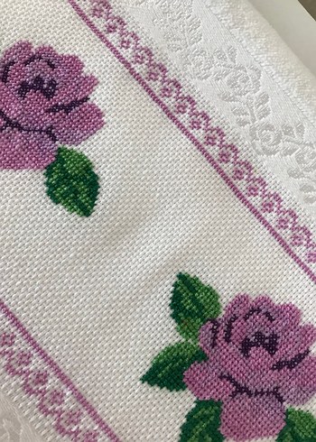 Nakışlı Beyaz Havlu - Görsel 4