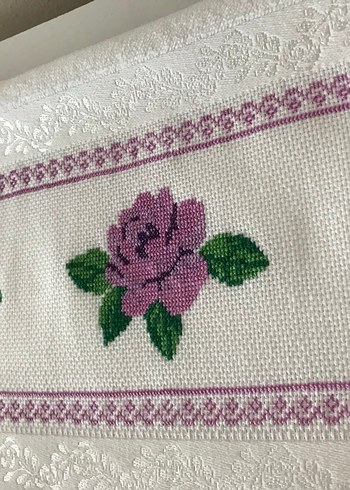 Nakışlı Beyaz Havlu - Görsel 5