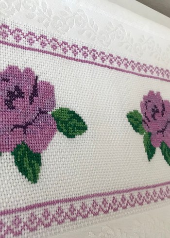 Nakışlı Beyaz Havlu - Görsel 6