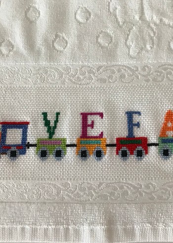 Renkli Nakışlı Bohem Havlu - Görsel 4