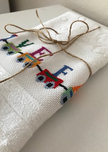 Renkli Nakışlı Bohem Havlu - Görsel 7