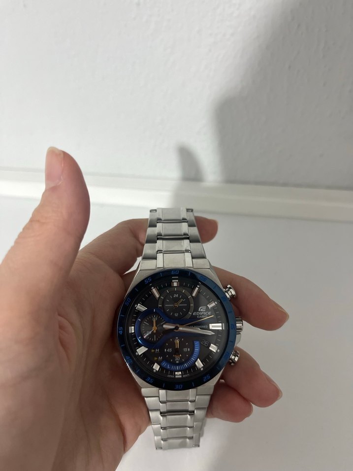 Erkek Mavi İş Saatı Parlak Tasarımla - Görsel 2