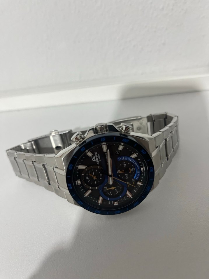 Erkek Mavi İş Saatı Parlak Tasarımla - Görsel 5