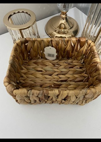 Zara Home Bej Örgü Saklama Sepeti