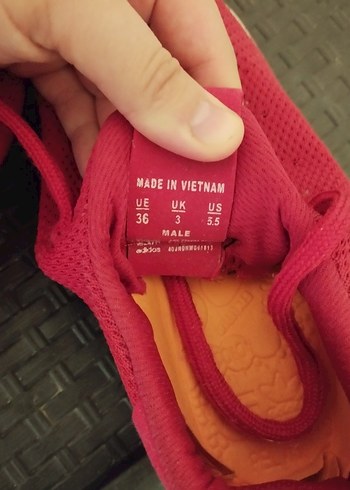 36 Beden kırmızı Renk Kırmızı Kadın Spor Ayakkabı Velcro Detaylı