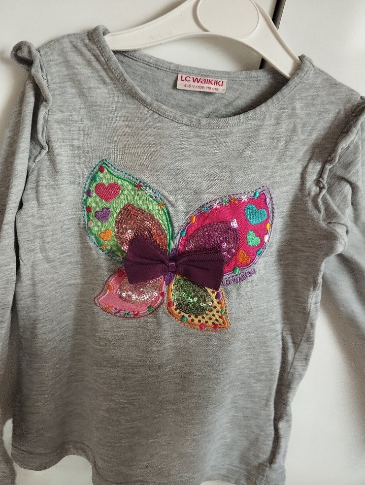 Lcw Waikiki kız çocuk tişört uzun kollu - Görsel 4