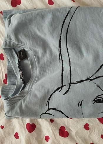 Mavi Baskılı Uzun Kollu Hamile Tişörtü - Görsel 4