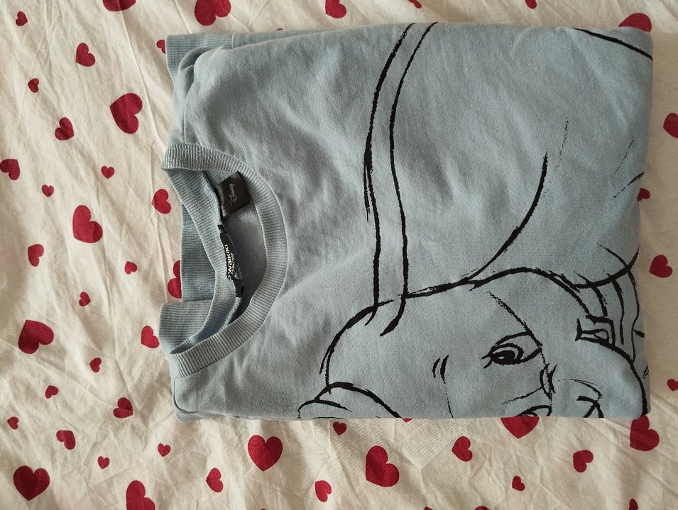 Mavi Baskılı Uzun Kollu Hamile Tişörtü - Görsel 4