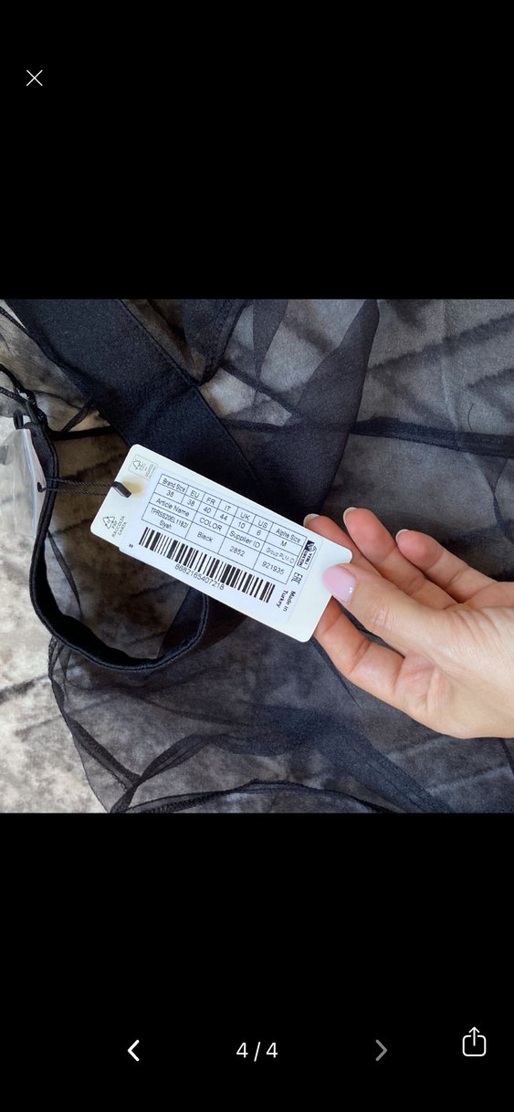 Trendyol Siyah Transparan Bluz - Görsel 2