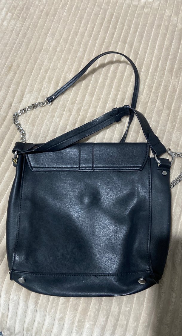 Zara Siyah Deri Kemerli Kadın Çanta - Görsel 2