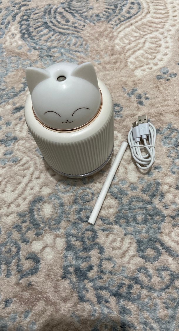 Pembe Kedi Tasarımlı 300ML Hava Nemlendirici - Görsel 2