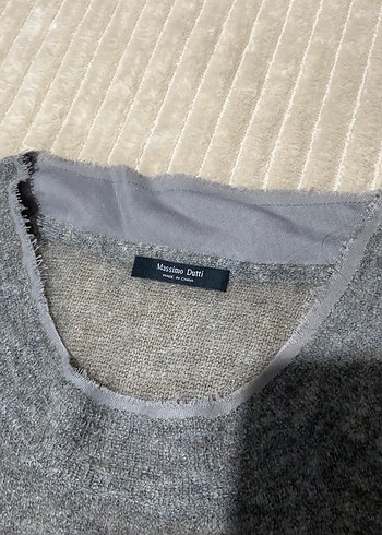 Massimo Dutti Gri Örgü Kolsuz Kadın Triko - Görsel 3