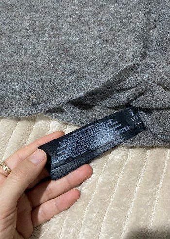 Massimo Dutti Gri Örgü Kolsuz Kadın Triko - Görsel 4