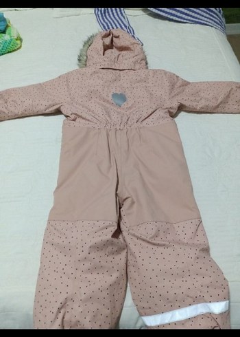 H&M Pembe Kürklü Bebek Kış Tulumu